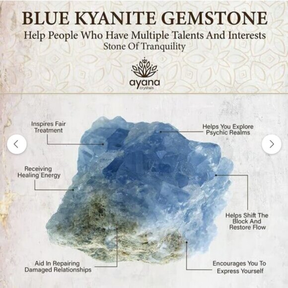 Handmade Rough Blue Kyanite + Black Lava Rock Pendant ~ Wire Wrapped with Copper - Picture 7 of 8